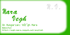 mara vegh business card